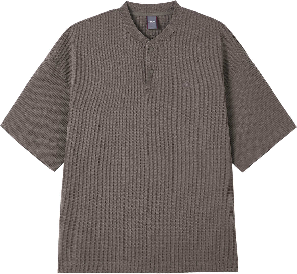 SOLOTEX Waffle Polo Henley Short Sleeve T-Shirt NLBLDXT050