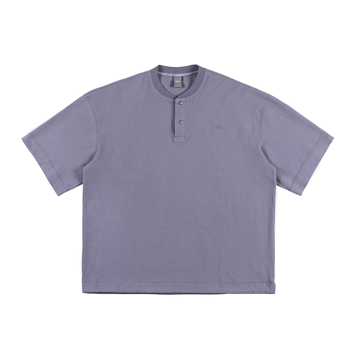 SOLOTEX Waffle Polo Henley Short Sleeve T-Shirt NLBLDXT050