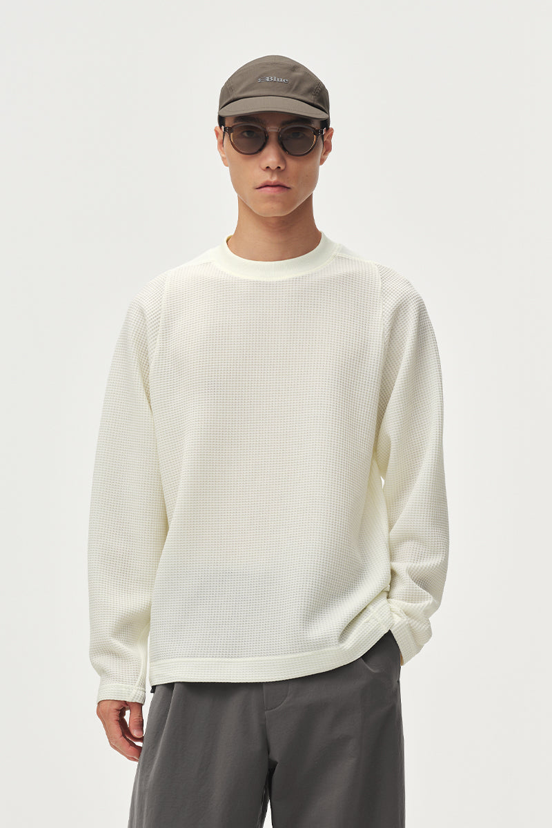 Wool Waffle Long Sleeve Sweatshirt NLBLCTX016