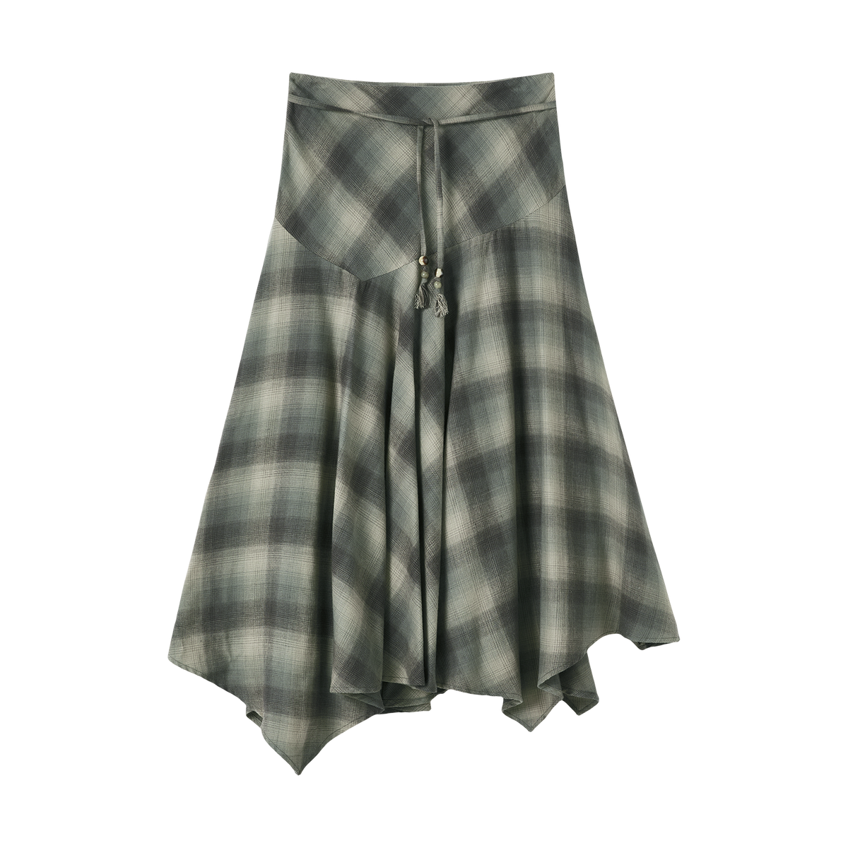 Plaid Wool Long Skirt NLBLCQZ006