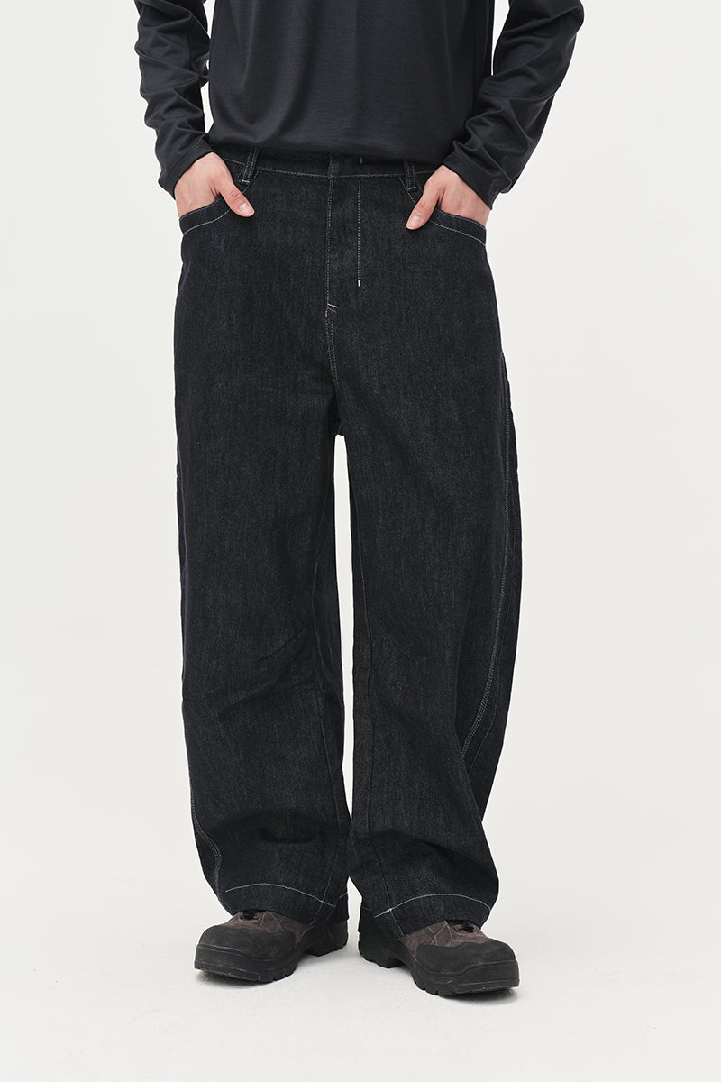 Rigid Denim Casual Pants NLBLACK020