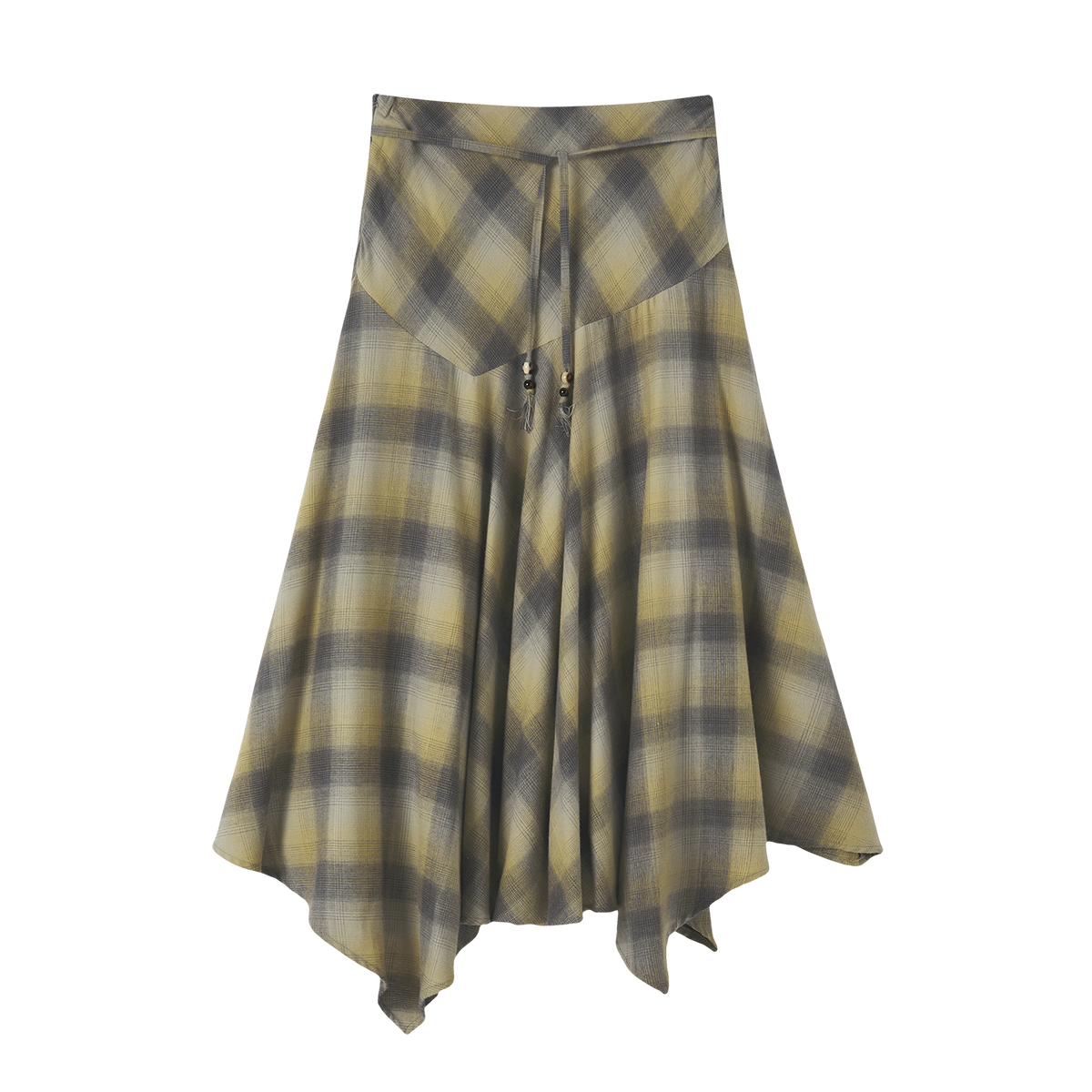 Plaid Wool Long Skirt NLBLCQZ006