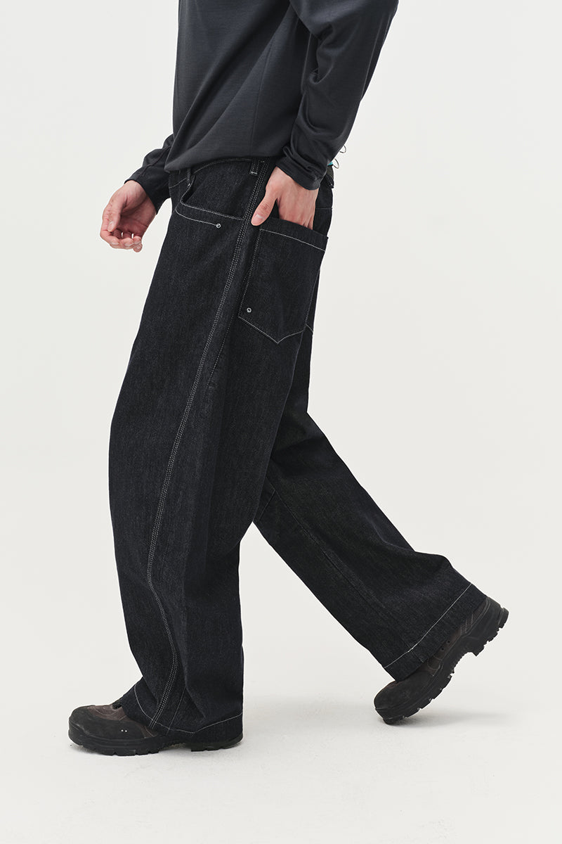 Rigid Denim Casual Pants NLBLACK020