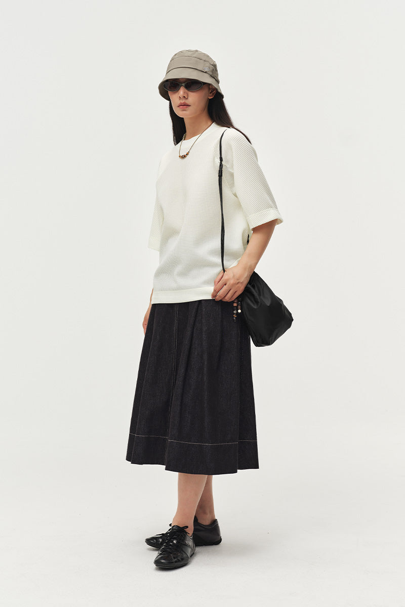 Rigid Denim Long Skirt NLBLCQZ009