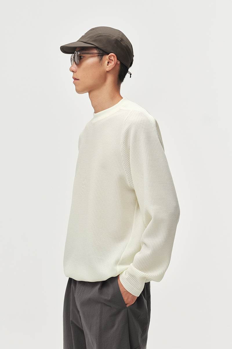 Wool Waffle Long Sleeve Sweatshirt NLBLCTX016