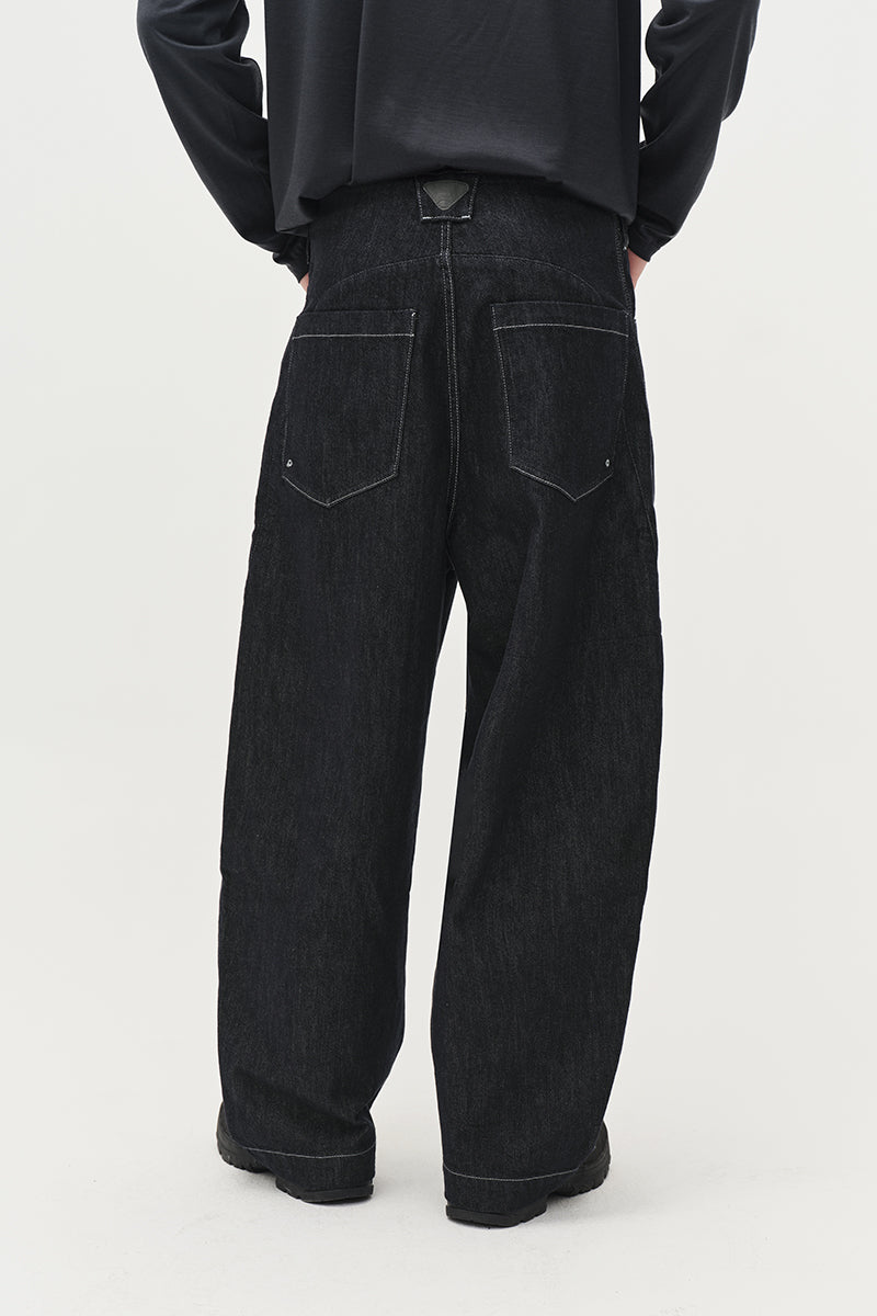 Rigid Denim Casual Pants NLBLACK020