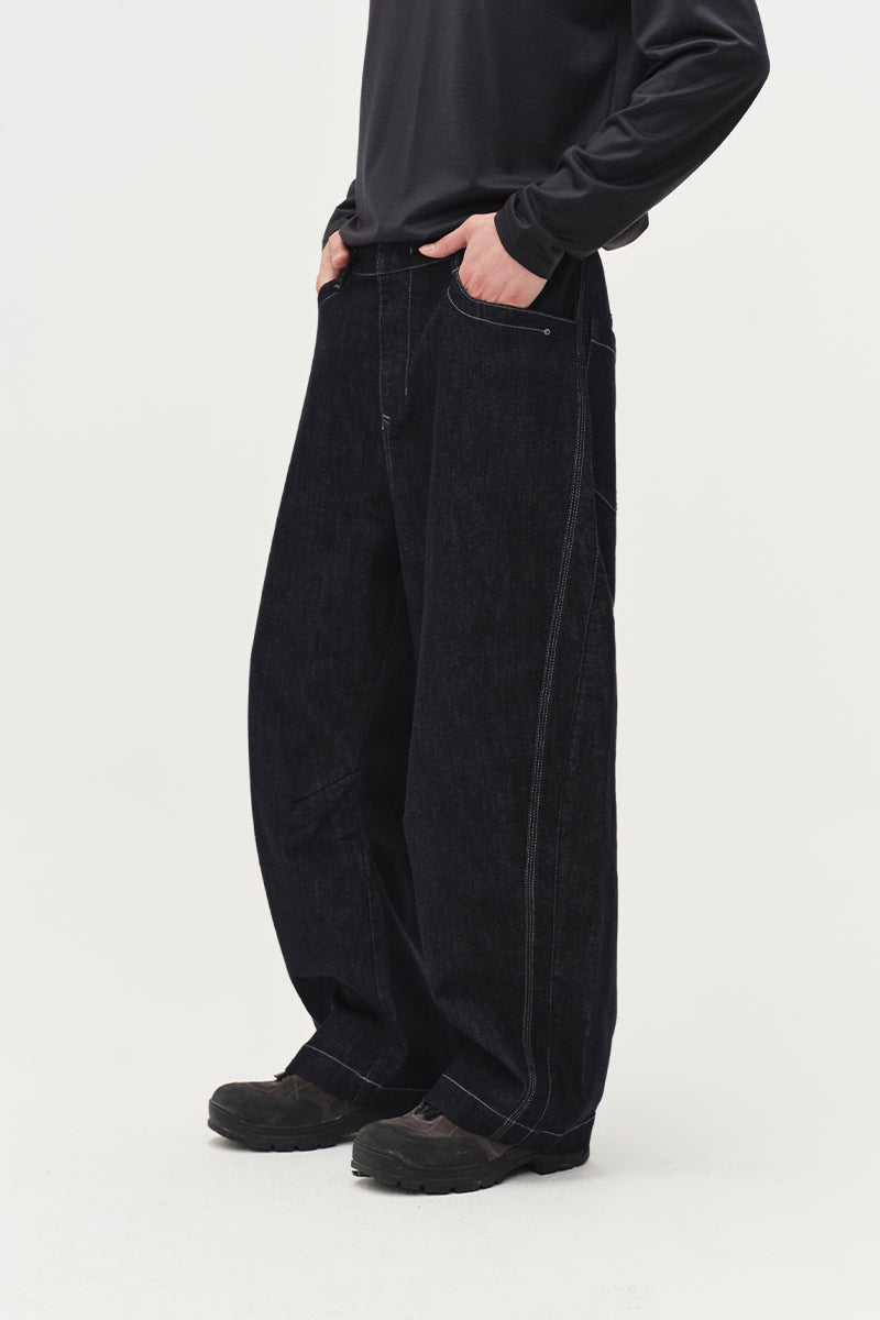 Rigid Denim Casual Pants NLBLACK020