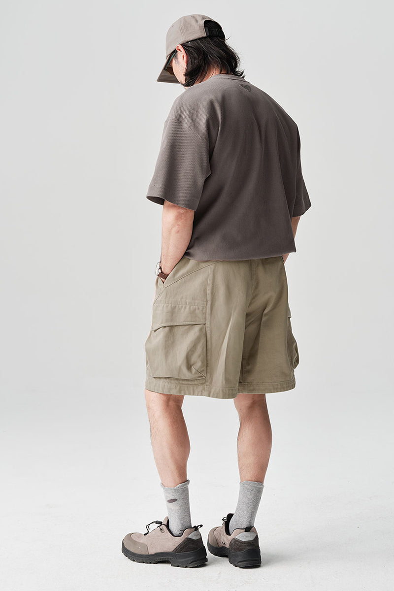 SOLOTEX Waffle Polo Henley Short Sleeve T-Shirt NLBLDXT050